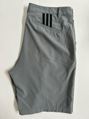 adidas Gray Men's Athletic Shorts with Black 3-Stripes